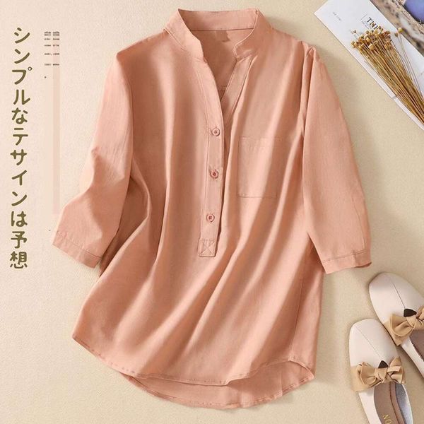 title artistic linen shirt womens clothing niche loose versatile five point sleeve, White
title artistic linen shirt womens clothing niche loose versatile five point sleeve, White