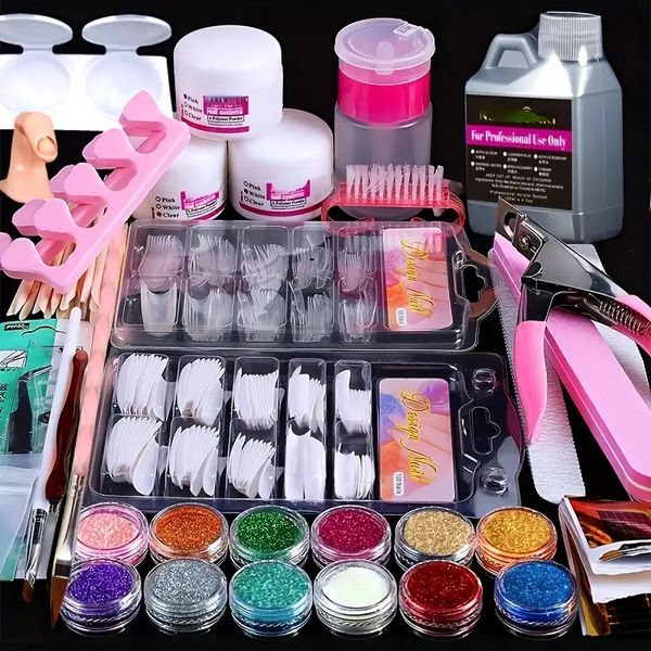 acrylic nail kit, powder nail liquid set, nail brush crystal polymer carved nail art kit, complete manicure set
acrylic nail kit, powder nail liquid set, nail brush crystal polymer carved nail art kit, complete manicure set