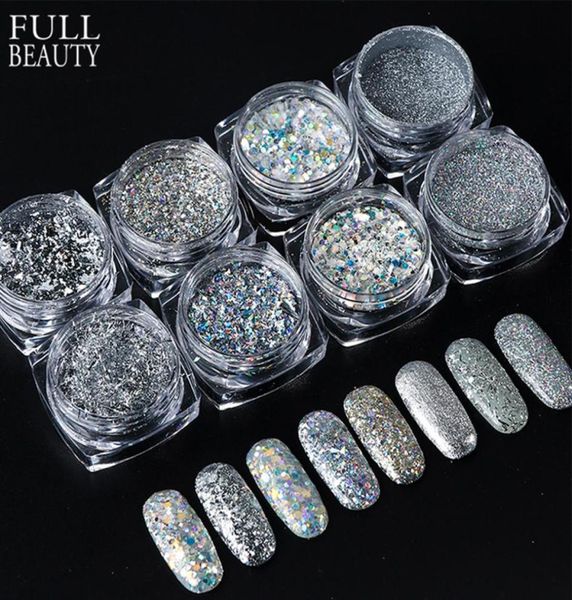 8pcs sparkly nail glitter holographic nail art sequins flakes decorations for manicure polishing chrome pigment set ch1506134454798, Silver;gold
8pcs sparkly nail glitter holographic nail art sequins flakes decorations for manicure polishing chrome pigment set ch1506134454798, Silver;gold