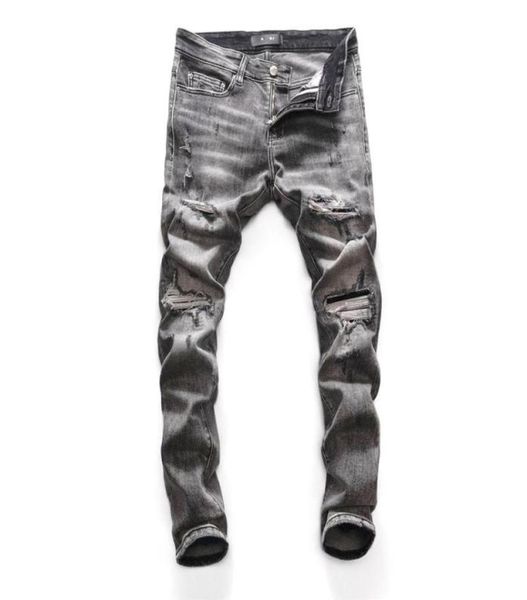 men039s jeans luxury ripped hole grey denim men slim straight casual vintrage pantalon moto homme solid streetwear spring mens 7207304, Blue
men039s jeans luxury ripped hole grey denim men slim straight casual vintrage pantalon moto homme solid streetwear spring mens 7207304, Blue