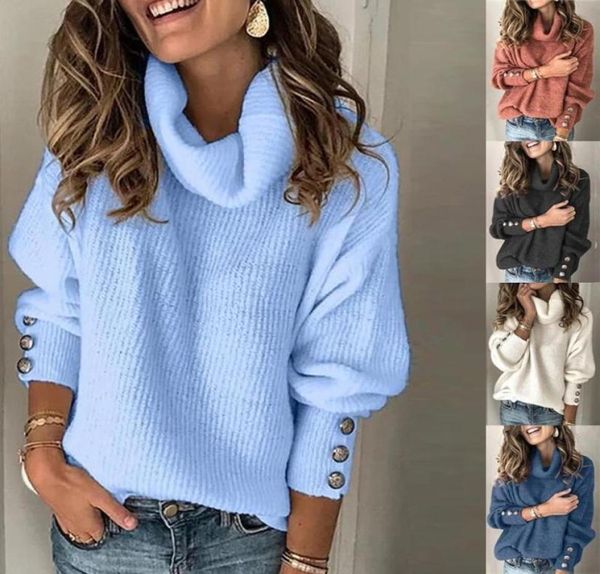 women039s sweaters solid turtleneck women autumn winter casual long sleeve button knitted pullovers female fashion loose jumper5334966, White;black
women039s sweaters solid turtleneck women autumn winter casual long sleeve button knitted pullovers female fashion loose jumper5334966, White;black