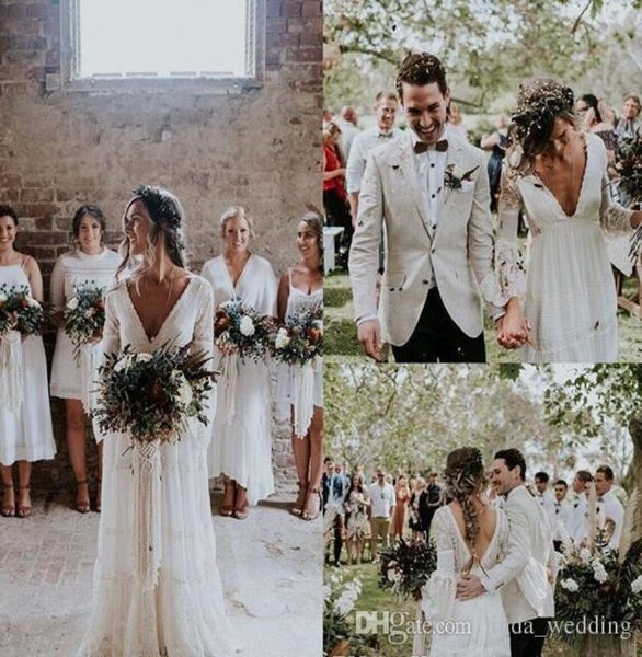 2019 bohemian wedding dress elegant deep v neck long sleeves full lace country garden bride bridal gown custom made plus size1835294, White
2019 bohemian wedding dress elegant deep v neck long sleeves full lace country garden bride bridal gown custom made plus size1835294, White