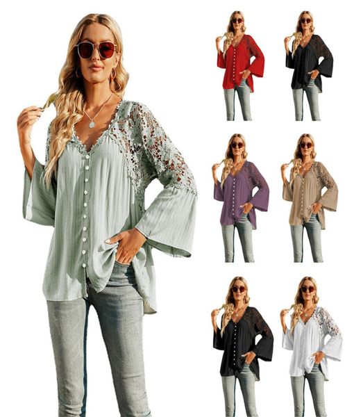 7 colors womens tshirt loose large size lace shirt women039s long sleeve solid color deep v pullover chiffon shirt3081684, White
7 colors womens tshirt loose large size lace shirt women039s long sleeve solid color deep v pullover chiffon shirt3081684, White