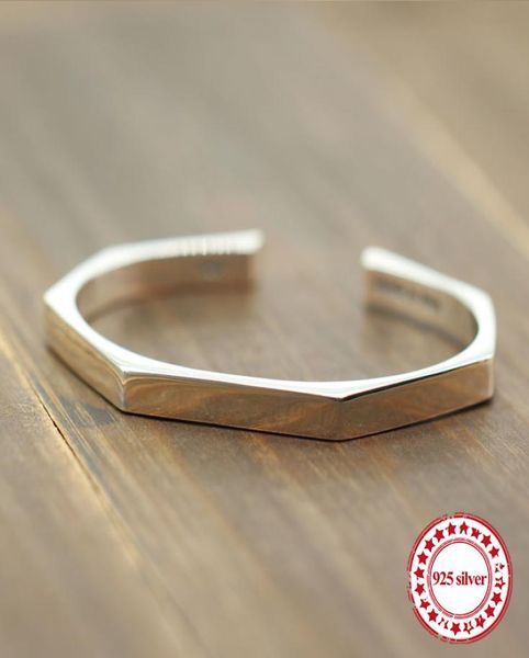 s925 sterling silver open bracelet vintage hipster with smooth shape couple simple atmosphere jewelry 2019 new bangles6429625, Black
s925 sterling silver open bracelet vintage hipster with smooth shape couple simple atmosphere jewelry 2019 new bangles6429625, Black