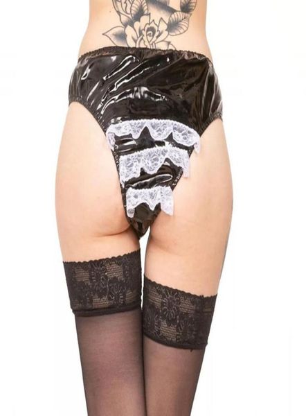 novelty pvc women briefs lace back underpants elastic waist panties shiny metallic lingerie fetish club dancing costume1486435, Black;pink
novelty pvc women briefs lace back underpants elastic waist panties shiny metallic lingerie fetish club dancing costume1486435, Black;pink