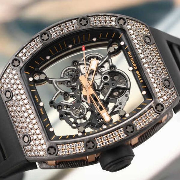 richardmille mechanical wristwatches rm series tourbillon wrist watch watches series full hollow rm055 ntpt carbon fiber original diamond 18
richardmille mechanical wristwatches rm series tourbillon wrist watch watches series full hollow rm055 ntpt carbon fiber original diamond 18