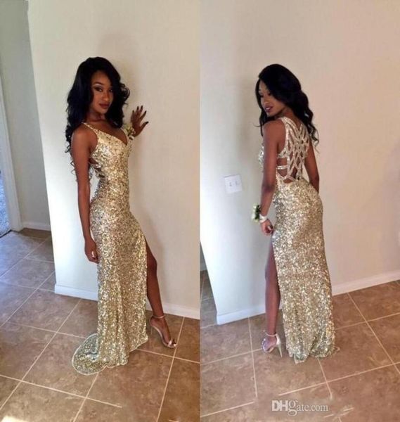 gold sequins long mermaid prom dresses thigh high splits magnetic halter vestidos de fiesta hollow back evening gowns party d8236323, Black
gold sequins long mermaid prom dresses thigh high splits magnetic halter vestidos de fiesta hollow back evening gowns party d8236323, Black