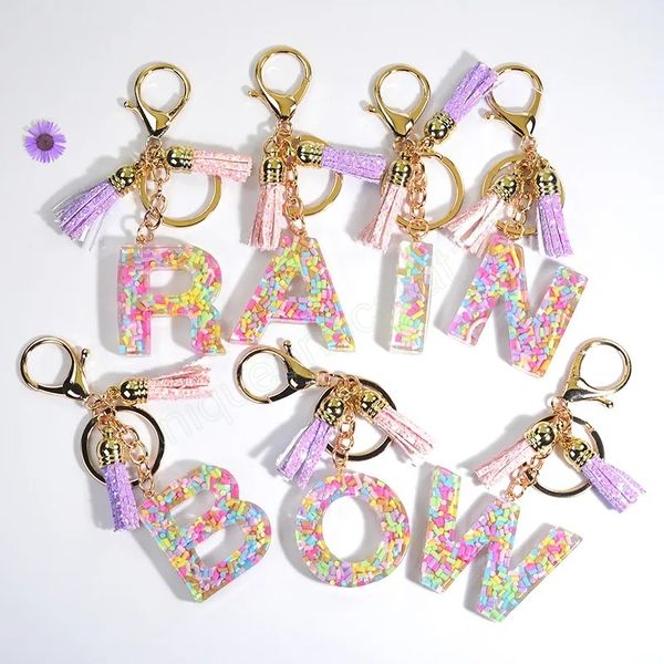 new a-z initial letters keychains for women girls soft clay tassel key chains keyrings women handbag pendants charms accessories, Silver
new a-z initial letters keychains for women girls soft clay tassel key chains keyrings women handbag pendants charms accessories, Silver