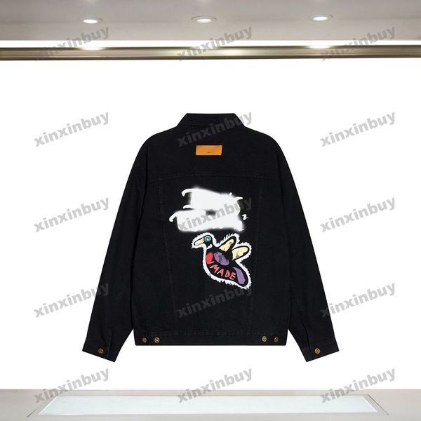 xinxinbuy men designer coat jacket denim duck graffiti print long sleeve women gray black khaki blue m-2xl, Black;brown
xinxinbuy men designer coat jacket denim duck graffiti print long sleeve women gray black khaki blue m-2xl, Black;brown