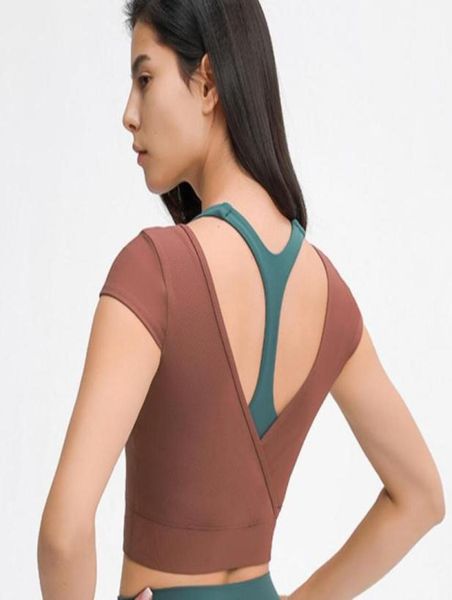 thread yoga short sleeve women shirt vshaped cross back outdoor sports fitness solid color fashion running shirts t6706126, White
thread yoga short sleeve women shirt vshaped cross back outdoor sports fitness solid color fashion running shirts t6706126, White