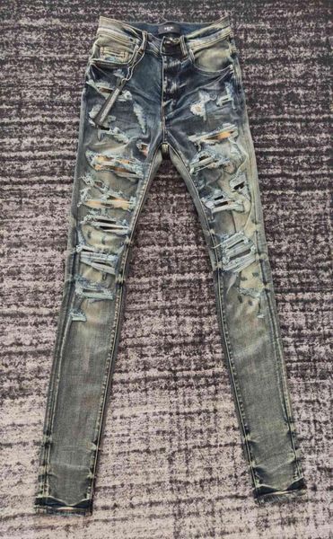 old new street yellow plaid patch hole making patchwork jeans trendy poison9492372, Blue
old new street yellow plaid patch hole making patchwork jeans trendy poison9492372, Blue