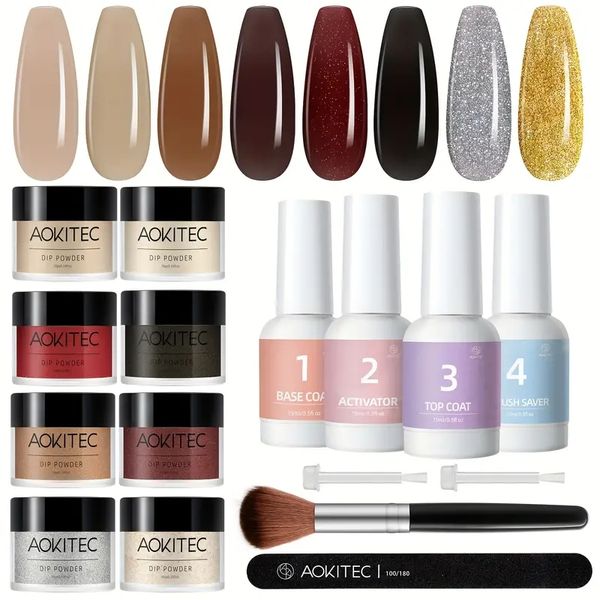 aokitec 16pcs dip powder nail kit ball party halloween glitter dipping powder starter set diy salon dip system liquid nails art kits
aokitec 16pcs dip powder nail kit ball party halloween glitter dipping powder starter set diy salon dip system liquid nails art kits