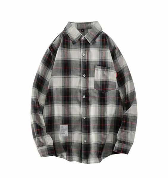 style plaid jacket retro fashion pocket oversized shirt men and women lapel collar long sleeve loose coat chic 7364171093318, White;black
style plaid jacket retro fashion pocket oversized shirt men and women lapel collar long sleeve loose coat chic 7364171093318, White;black
