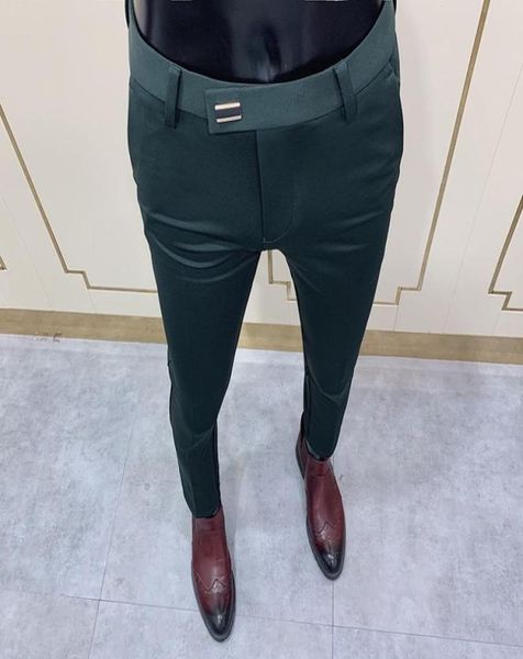 social pants fashion slim button suit pant men green street clothing business dress solid4317231, White;black
social pants fashion slim button suit pant men green street clothing business dress solid4317231, White;black