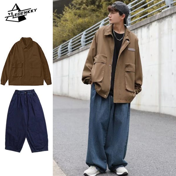 men s tracksuits korean set men women spring autumn big pocket cargo jacket japanese vintage wide leg denim bloomer pants takamachi harajuku, Gray
men s tracksuits korean set men women spring autumn big pocket cargo jacket japanese vintage wide leg denim bloomer pants takamachi harajuku, Gray