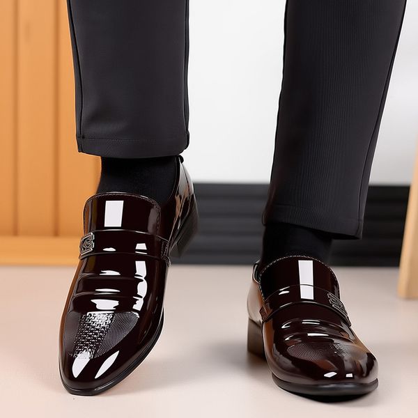 dress shoes leather for men business fashion pointed toe low heeled banquet wedding comfortable slipon loafers 230814, Black
dress shoes leather for men business fashion pointed toe low heeled banquet wedding comfortable slipon loafers 230814, Black
