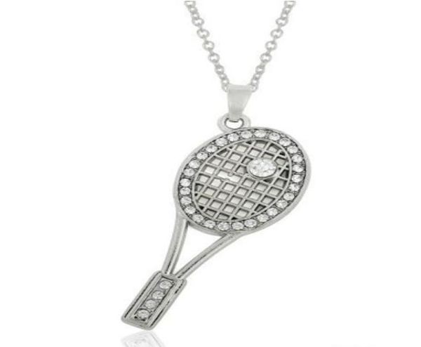 10pcslot sports tennis racquet racket crystal fashion necklace jewelry2363142, Silver
10pcslot sports tennis racquet racket crystal fashion necklace jewelry2363142, Silver