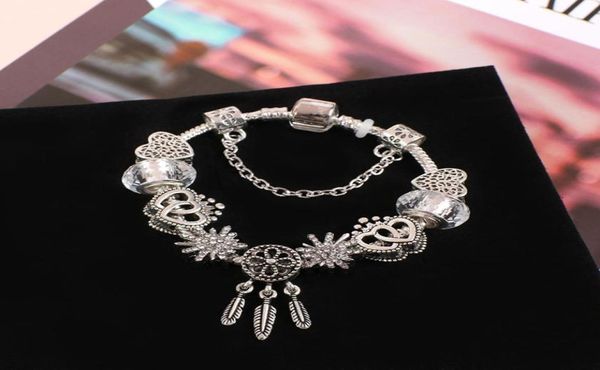strands bracelet heart glass beads dream catcher silver alloy jewelry2015194, Black
strands bracelet heart glass beads dream catcher silver alloy jewelry2015194, Black
