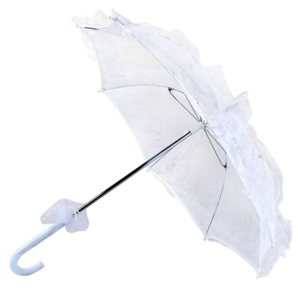 new parasols womens western style hollow out floral lace umbrella wedding bridal manual opening fleur parasol ruffles trim romanticzz, White 
new parasols womens western style hollow out floral lace umbrella wedding bridal manual opening fleur parasol ruffles trim romanticzz, White