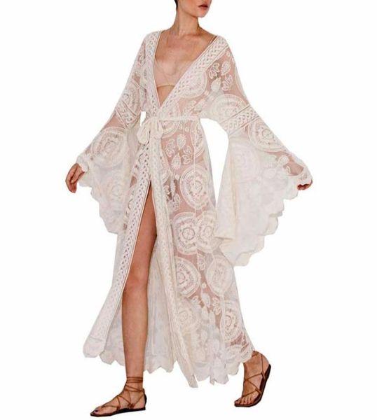 hisimple 2019 long sea beach wrap lace dress elegant bathing suit cover up white lace tunic beach sarong plage robe kaftan women t2044456, White;black
hisimple 2019 long sea beach wrap lace dress elegant bathing suit cover up white lace tunic beach sarong plage robe kaftan women t2044456, White;black