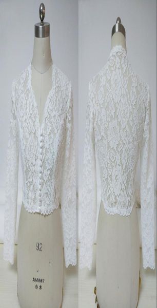 2022 v neck wedding bridal jackets bolero with button lace 34 long sleeves wrap for wedding dress gowns plus size4154133, White
2022 v neck wedding bridal jackets bolero with button lace 34 long sleeves wrap for wedding dress gowns plus size4154133, White