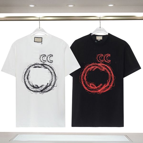 2023 designer spring/summer interlocking letter print fashion round neck short-sleeved men's and women's t-shirts, White
2023 designer spring/summer interlocking letter print fashion round neck short-sleeved men's and women's t-shirts, White