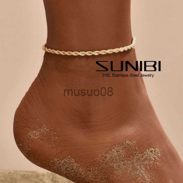 anklets sunibi 316l stainless steel link anklet for women gold color 4mm classic chain foot anklet cessorie wholesale dropshipping j230815, Red;blue
anklets sunibi 316l stainless steel link anklet for women gold color 4mm classic chain foot anklet cessorie wholesale dropshipping j230815, Red;blue