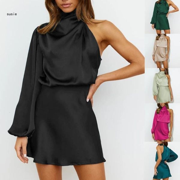 urban dresses x7ya womens elegant one shoulder long sleeve satins party cocktail mini dress gift 230815, White;black
urban dresses x7ya womens elegant one shoulder long sleeve satins party cocktail mini dress gift 230815, White;black