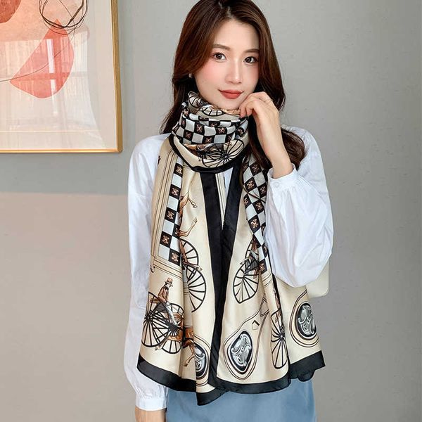 ladies good quality silk scarf fashion print pattern collar 18090cm designer scarfs women outdoor beach shawl silk scarves xioo, Blue;gray
ladies good quality silk scarf fashion print pattern collar 18090cm designer scarfs women outdoor beach shawl silk scarves xioo, Blue;gray