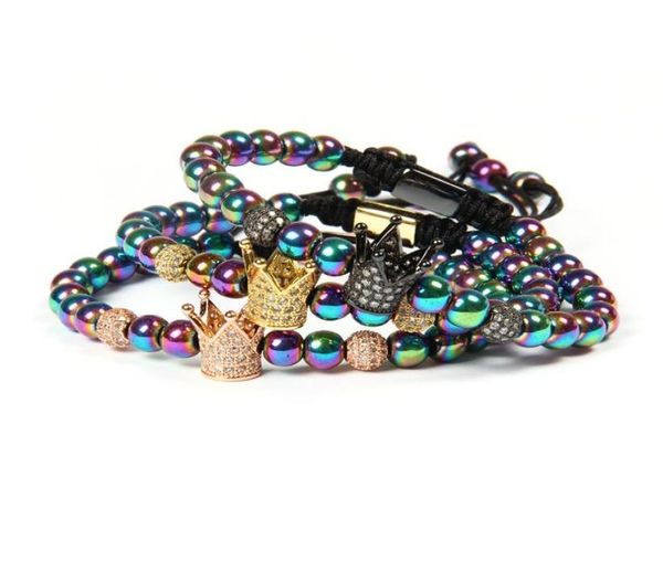 new macrame bracelet whole 10pcslot 6mm colors hematite stone beads with clear cz crown bracelets for gift2815703, Golden;silver
new macrame bracelet whole 10pcslot 6mm colors hematite stone beads with clear cz crown bracelets for gift2815703, Golden;silver