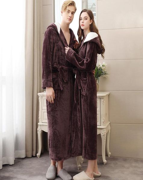 men039s sleepwear men winter warm thicken extra long hooded coral fleece bathrobe kimono flannel bath robe night dressing gown 9716145, Black;brown
men039s sleepwear men winter warm thicken extra long hooded coral fleece bathrobe kimono flannel bath robe night dressing gown 9716145, Black;brown