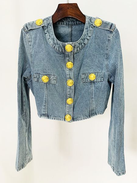 womens jackets high street fashion designer stylish jacket womens gold button denim short jacket 230815, Black;brown
womens jackets high street fashion designer stylish jacket womens gold button denim short jacket 230815, Black;brown