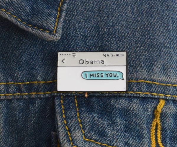 obamai miss you text message enamel pins lapel pins badges brooches for men women backpack hat bag accessories5218215, Gray
obamai miss you text message enamel pins lapel pins badges brooches for men women backpack hat bag accessories5218215, Gray