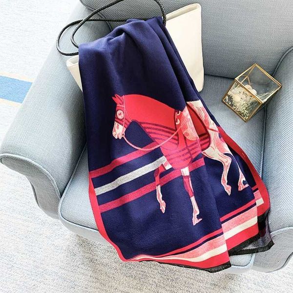 double 2023 autumn winter style scarf women's side cashmere printing warm r01z, Blue;gray
double 2023 autumn winter style scarf women's side cashmere printing warm r01z, Blue;gray