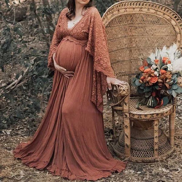 women boho lace maternity pgraphy props dresses maternity p shoot v neck outfit floral dress for baby shower, White
women boho lace maternity pgraphy props dresses maternity p shoot v neck outfit floral dress for baby shower, White
