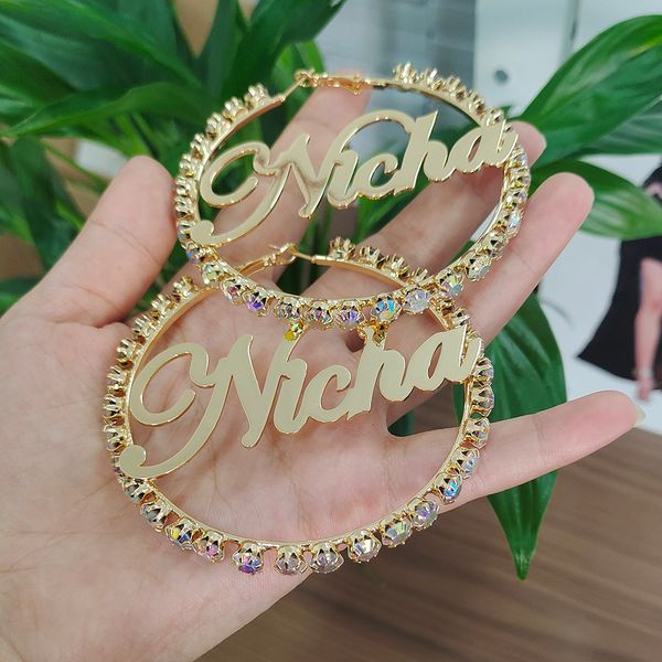 hoop huggie crystal name earrings nameplate custom hoop earring colored diamonds wedding earings colored stones gold hoop earrings gift 2308, Golden;silver
hoop huggie crystal name earrings nameplate custom hoop earring colored diamonds wedding earings colored stones gold hoop earrings gift 2308, Golden;silver