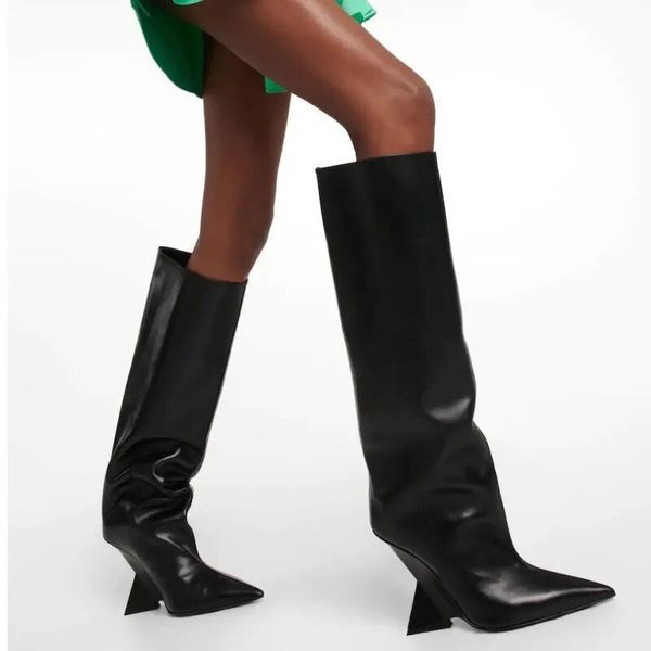 2023 new european and american women's knee length boots fashion pointed shaped high heels women's large sleeve boots, Black
2023 new european and american women's knee length boots fashion pointed shaped high heels women's large sleeve boots, Black