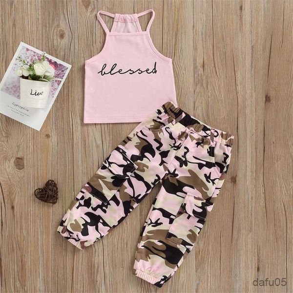 clothing sets 1-6y kids girls summer clothes sets baby letter printed sleeveless loose camo pants outfits children streetwear r230815, White
clothing sets 1-6y kids girls summer clothes sets baby letter printed sleeveless loose camo pants outfits children streetwear r230815, White