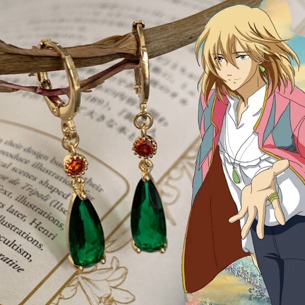 stud fashion earrings for women howl's moving castle anime peripheral earrings temperament emerald crystal earrings jewelry wholesale 2, Golden;silver
stud fashion earrings for women howl's moving castle anime peripheral earrings temperament emerald crystal earrings jewelry wholesale 2, Golden;silver
