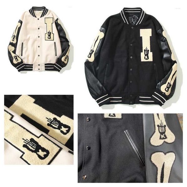 men's jackets hairy bone stick flocking mens varsity jacket woman hip hop harajuku vintage college style bomber winter baseball uniform, Black;brown
men's jackets hairy bone stick flocking mens varsity jacket woman hip hop harajuku vintage college style bomber winter baseball uniform, Black;brown