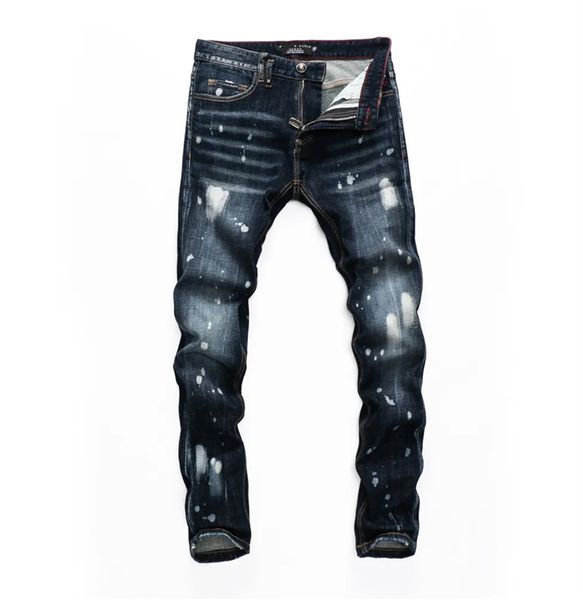 men badge rips stretch black jeans men's fashion slim fit washed motocycle denim pants panelled hip hop trousers 06, Blue
men badge rips stretch black jeans men's fashion slim fit washed motocycle denim pants panelled hip hop trousers 06, Blue