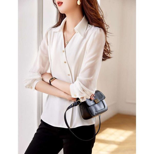 xwixin white chiffon shirt for women autumn style simple commutes temperament all matching top
xwixin white chiffon shirt for women autumn style simple commutes temperament all matching top