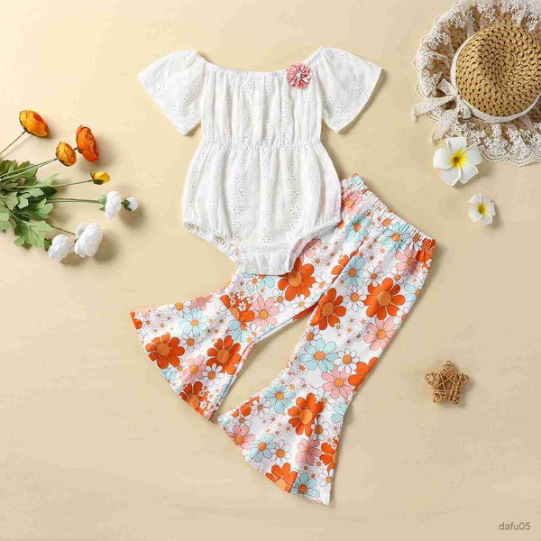 clothing sets 2pcs lovely baby girls clothes sets short sleeve shoulder hollow out flowers romper+printed flare pants r230815, White
clothing sets 2pcs lovely baby girls clothes sets short sleeve shoulder hollow out flowers romper+printed flare pants r230815, White