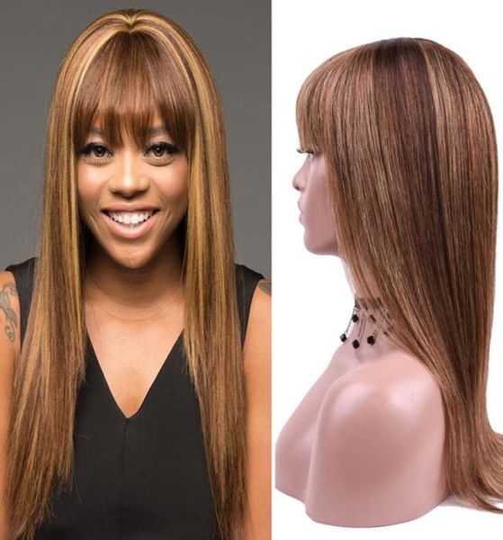 26inch highlight human hair wigs with bangs straight colored brown blonde brazilian hair wigs for women full machine wig10855875550185, Black
26inch highlight human hair wigs with bangs straight colored brown blonde brazilian hair wigs for women full machine wig10855875550185, Black