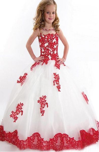 wholewhite tulle red lace appliques ball gown flower girl dresses sequins beading floor length long communion dresses pageant6421753, White;blue
wholewhite tulle red lace appliques ball gown flower girl dresses sequins beading floor length long communion dresses pageant6421753, White;blue