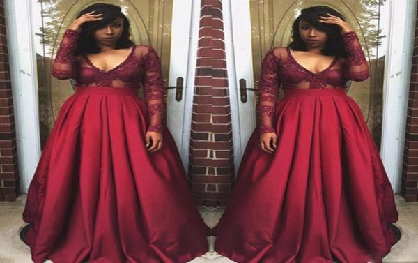 burgundy lace see through prom dresses 2017 v neck sheer long sleeves satin a line evening gowns black girl cocktail party dress7226876
burgundy lace see through prom dresses 2017 v neck sheer long sleeves satin a line evening gowns black girl cocktail party dress7226876