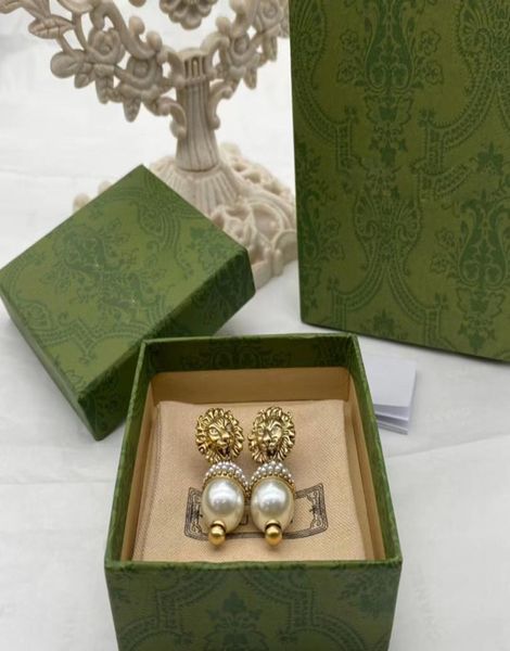 fashion stud earring pearl brass lion material personality hoops earrings g letters brand designers 18k gold plated high classic w3389111, Golden;silver
fashion stud earring pearl brass lion material personality hoops earrings g letters brand designers 18k gold plated high classic w3389111, Golden;silver