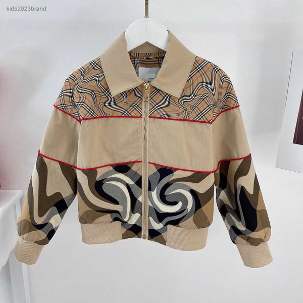 designer kids lapel jacket multi color striped cross design baby clothes size 100-160 cm child long sleeved zipper coat aug09, Blue;gray 
designer kids lapel jacket multi color striped cross design baby clothes size 100-160 cm child long sleeved zipper coat aug09, Blue;gray
