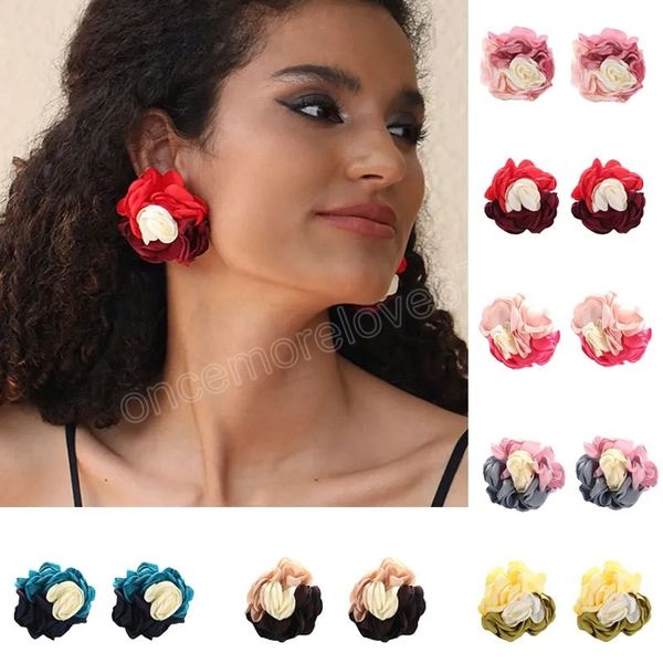 bohemian fabric flower big stud earrings for women girls trendy luxury vintage fairy wedding party jewelry handmade accessoies, Silver
bohemian fabric flower big stud earrings for women girls trendy luxury vintage fairy wedding party jewelry handmade accessoies, Silver