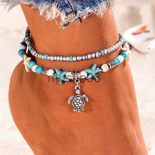 anklets vintage sea turtle starfish shell beads anklets for women new multilayer anklet leg brelet handmade bohemian jewelry j230815, Red;blue
anklets vintage sea turtle starfish shell beads anklets for women new multilayer anklet leg brelet handmade bohemian jewelry j230815, Red;blue